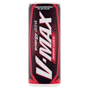 V-MAX NAPOJ ENERGETYZUJACY ZURAWINA !! 0,25L PUSZKA/24 DRS!