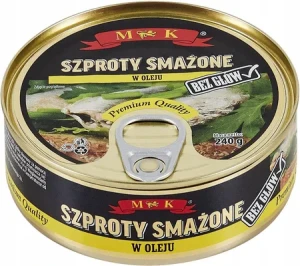 SZPROTY MK SMAZONE W OLEJU 240G MK