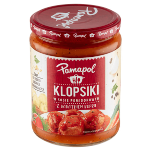 KLOPSIKI W SOSIE POMIDOROWYM 500G PAMAPOL/8