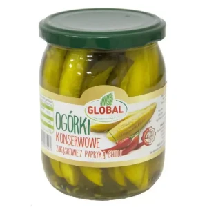 OGORKI KONSERWOWE !ZAKASKOWE! KONSERWOWE Z CHILLI GLOBAL 500G/8