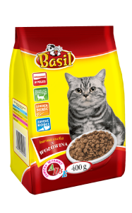 KARMA DLA KOTA SUCHA Z WOLOWINA  400G BASIL/20
