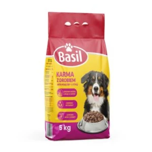 KARMA DLA PSA SUCHA Z DROBIEM SUCHA !!!!5KG!!! BASIL