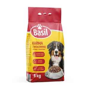 KARMA DLA PSA SUCHA WOLOWINA SUCHA !!!!5KG!!! BASIL