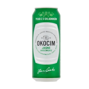 PIWO PUSZKA OKOCIM JASNE PELNE 5% 500ML PUSZKA DRS!