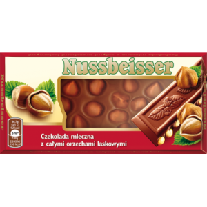 CZEKOLADA NUSSBEISSER Z ORZECHAMI 100G/20