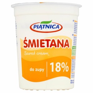 SMIETANA PIATNICA 18% 400G KUBEK/12