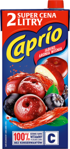 CAPRIO NAPOJ JABLKO-ARONIA-WISNIA 2L KARTON/6SZT