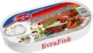 FILETY Z MAKRELI W SOSIE POMIDOROWYM 170G EVRAFISH/16